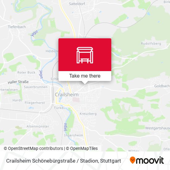 Crailsheim Schönebürgstraße / Stadion map