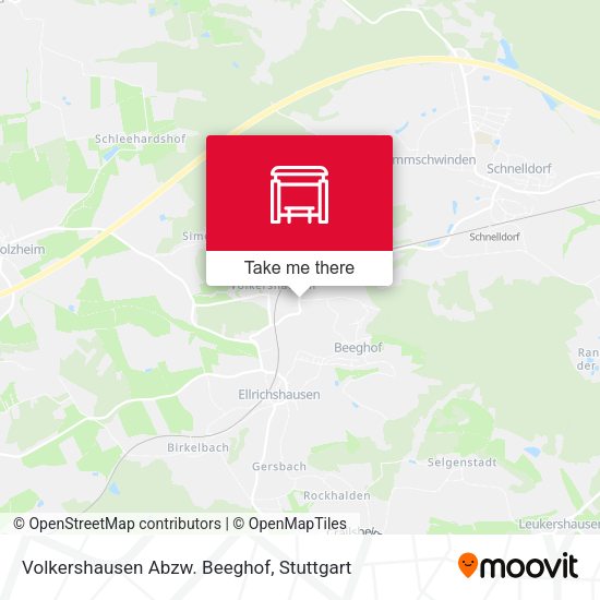 Volkershausen Abzw. Beeghof map