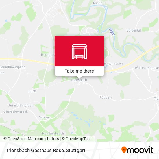 Triensbach Gasthaus Rose map