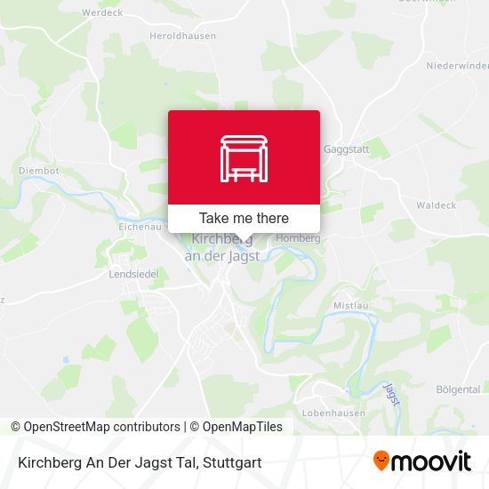 Kirchberg An Der Jagst Tal map