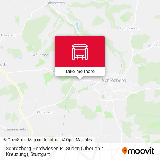 Schrozberg Herdwiesen Ri. Süden (Oberloh / Kreuzung) map