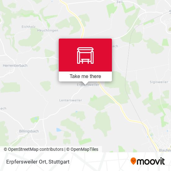 Карта Erpfersweiler Ort
