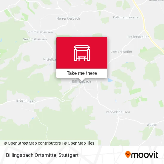 Карта Billingsbach Ortsmitte