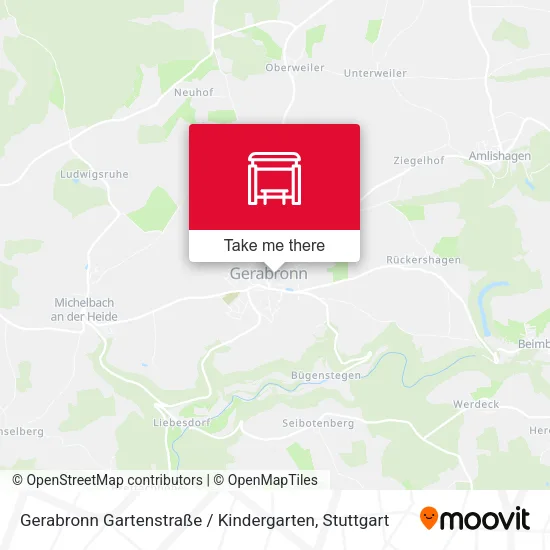 Карта Gerabronn Gartenstraße / Kindergarten