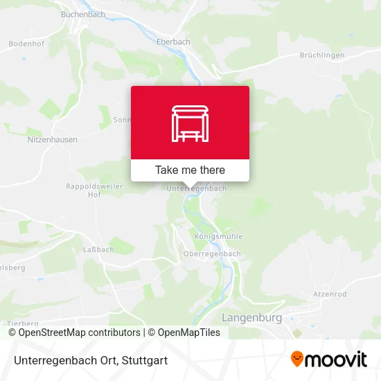 Карта Unterregenbach Ort