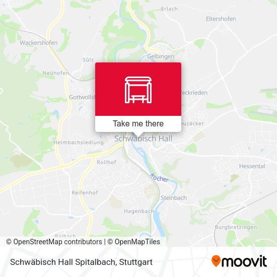 Schwäbisch Hall Spitalbach map