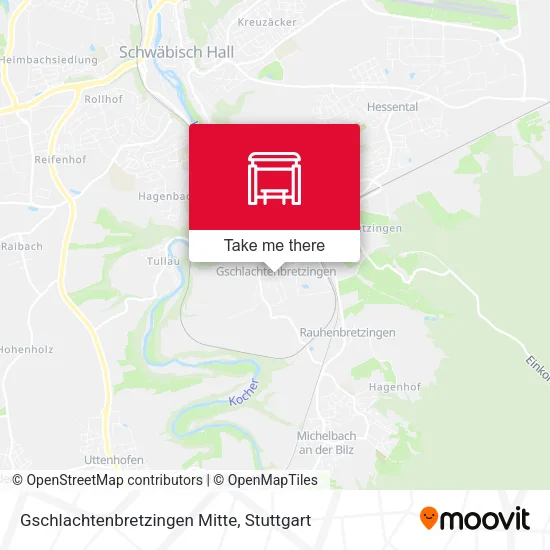 Карта Gschlachtenbretzingen Mitte