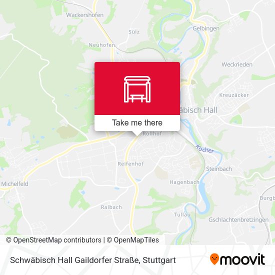 Schwäbisch Hall Gaildorfer Straße map