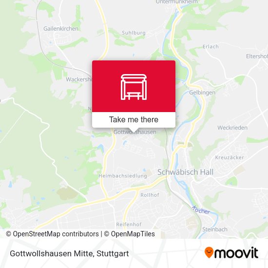 Gottwollshausen Mitte map