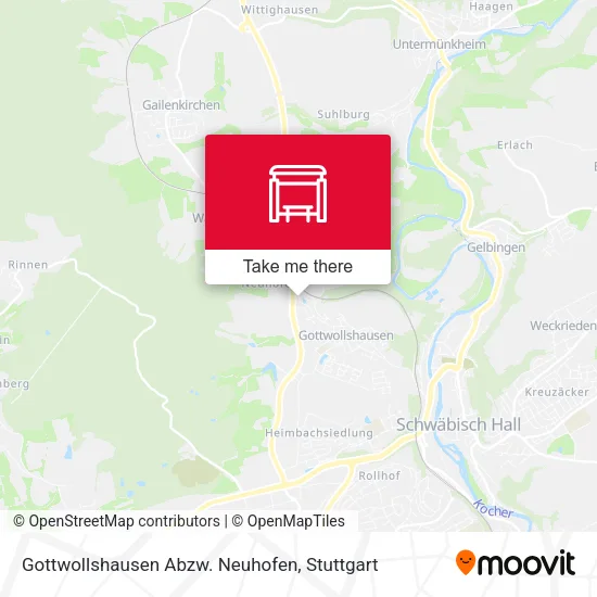 Карта Gottwollshausen Abzw. Neuhofen