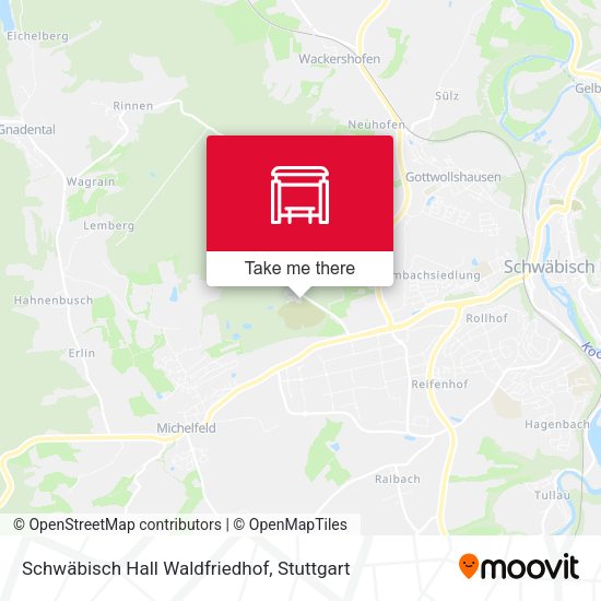 Schwäbisch Hall Waldfriedhof map