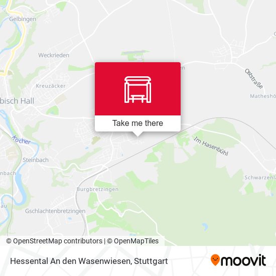 Hessental An den Wasenwiesen map