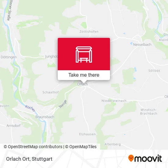 Orlach Ort map