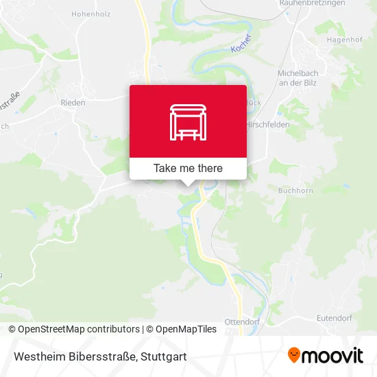 Карта Westheim Bibersstraße