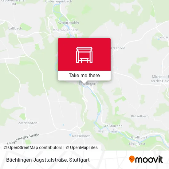 Карта Bächlingen Jagsttalstraße