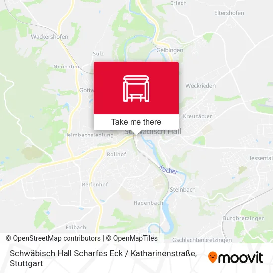 Карта Schwäbisch Hall Scharfes Eck / Katharinenstraße