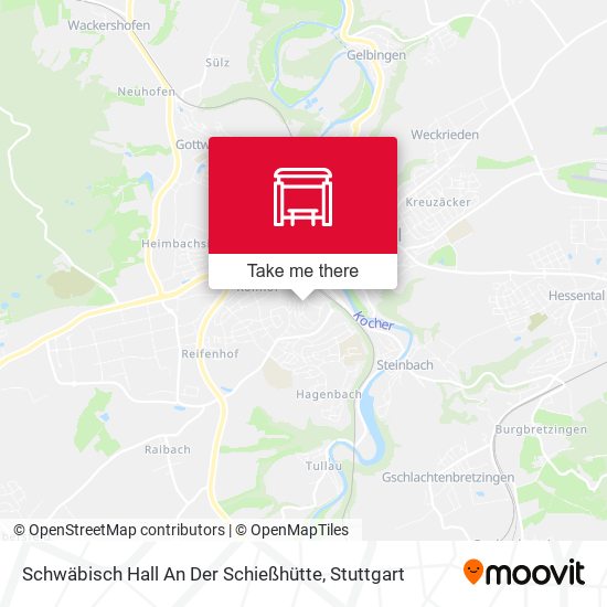 Schwäbisch Hall An Der Schießhütte map