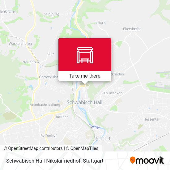 Schwäbisch Hall Nikolaifriedhof map
