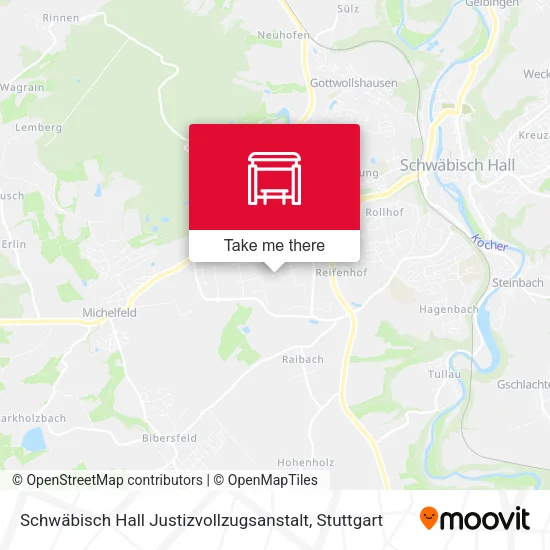 Карта Schwäbisch Hall Justizvollzugsanstalt