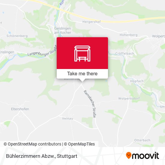 Bühlerzimmern Abzw. map