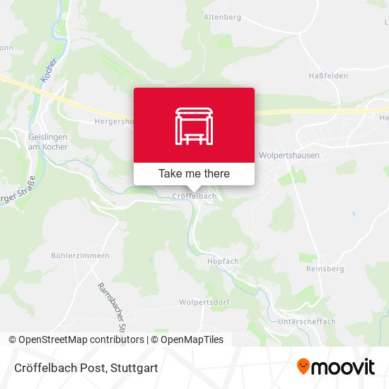 Cröffelbach Post map