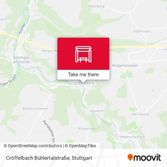 Cröffelbach Bühlertalstraße map