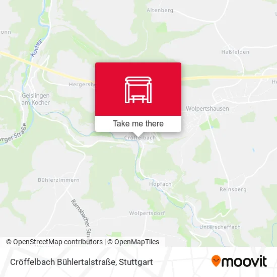 Карта Cröffelbach Bühlertalstraße