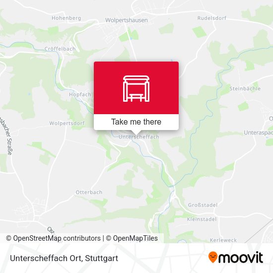 Карта Unterscheffach Ort