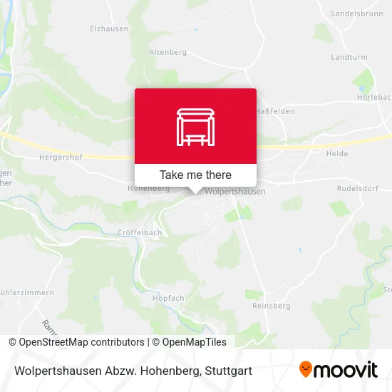 Карта Wolpertshausen Abzw. Hohenberg
