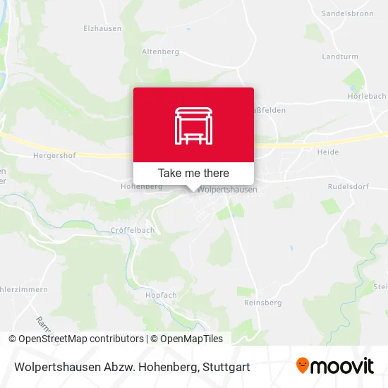 Карта Wolpertshausen Abzw. Hohenberg