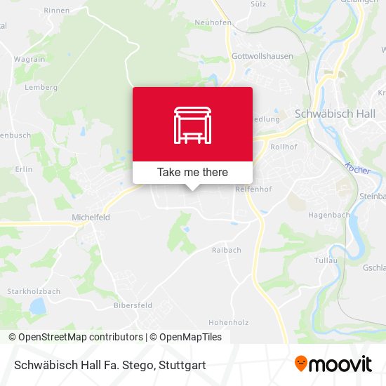 Schwäbisch Hall Fa. Stego map