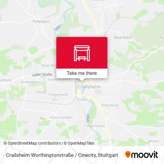 Crailsheim Worthingtonstraße / Cinecity map