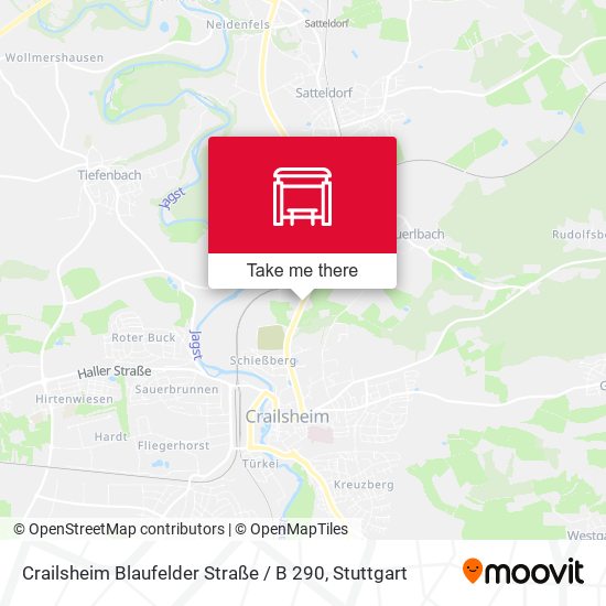 Crailsheim Blaufelder Straße / B 290 map