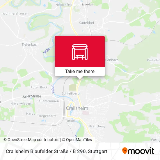 Карта Crailsheim Blaufelder Straße / B 290