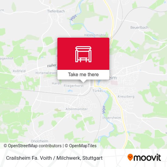 Crailsheim Fa. Voith / Milchwerk map