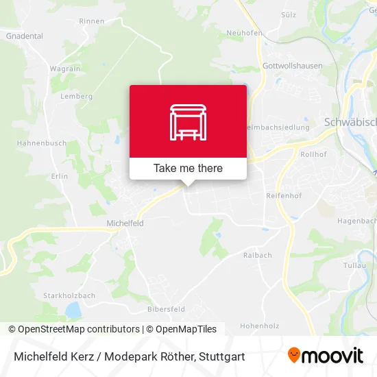 Карта Michelfeld Kerz / Modepark Röther