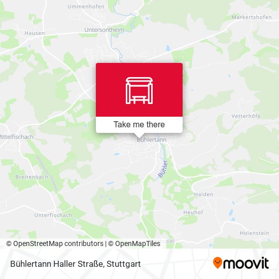 Карта Bühlertann Haller Straße
