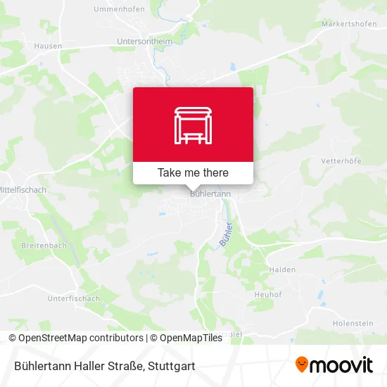 Карта Bühlertann Haller Straße