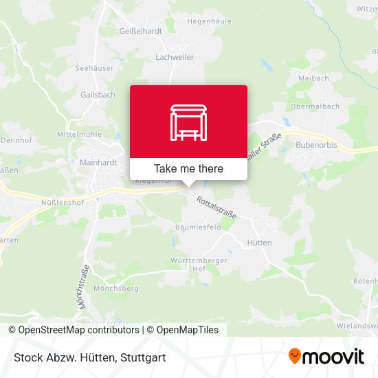 Stock Abzw. Hütten map
