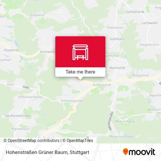 Карта Hohenstraßen Grüner Baum