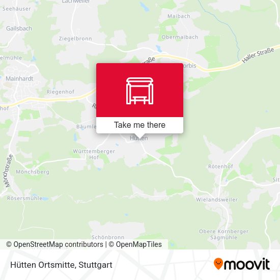 Hütten Ortsmitte map