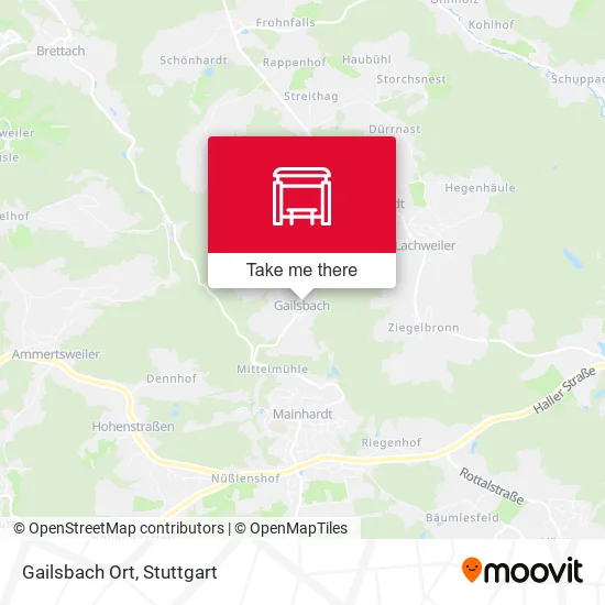 Карта Gailsbach Ort