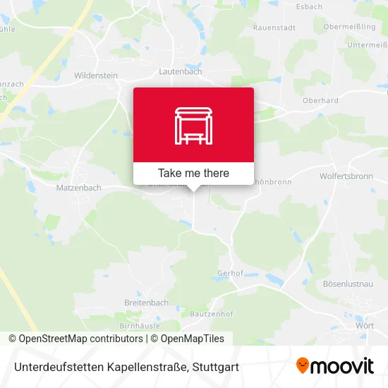 Карта Unterdeufstetten Kapellenstraße