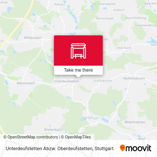 Unterdeufstetten Abzw. Oberdeufstetten map