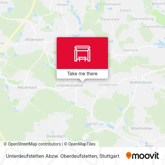Карта Unterdeufstetten Abzw. Oberdeufstetten