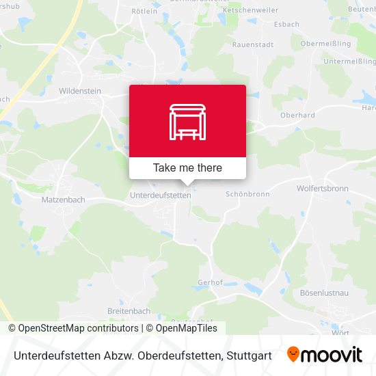 Unterdeufstetten Abzw. Oberdeufstetten map