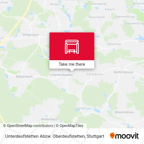 Карта Unterdeufstetten Abzw. Oberdeufstetten