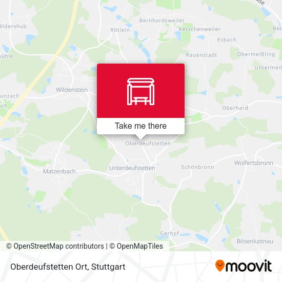 Карта Oberdeufstetten Ort