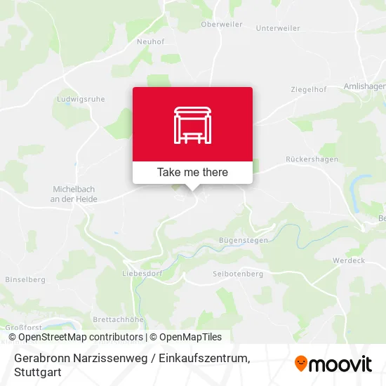 Карта Gerabronn Narzissenweg / Einkaufszentrum