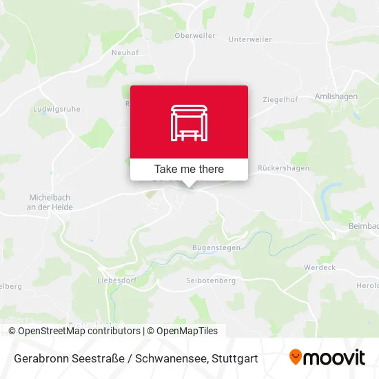 Карта Gerabronn Seestraße / Schwanensee